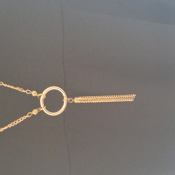 Dynamite fit and flare black dress with removable chain in size medium - Picture 4 of 5